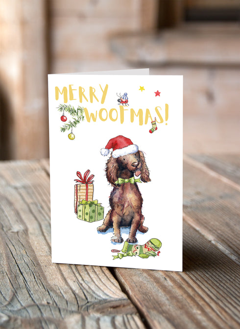 Cocker Spaniel Working Liver Christmas Card